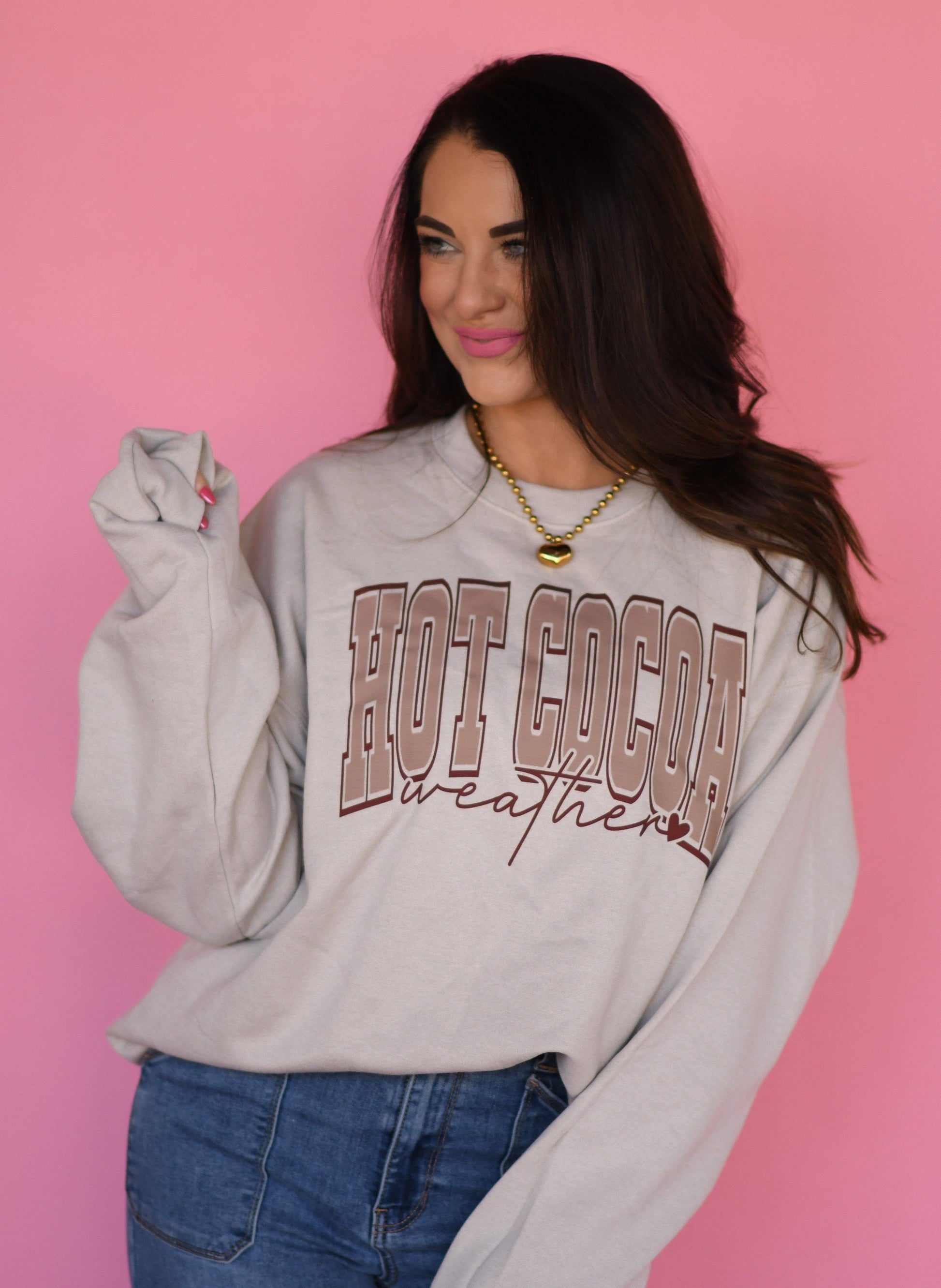 Hot Cocoa Weather Sweatshirt Unisex T-shirt, Sweatshirt, Hoodie, Long Sleeve Tee - T-Shirt, Sweatshirt, Hoodie