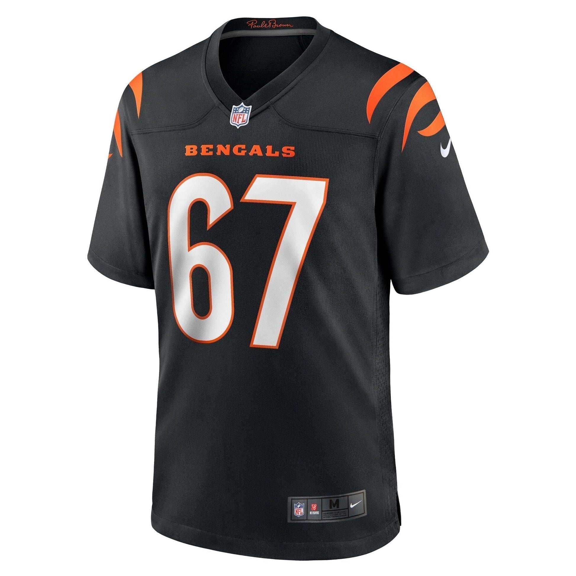Cordell Volson Cincinnati Bengals Game Jersey - Black football jersey product view 2