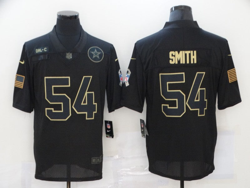 Men's Dallas Cowboys Jaylon Smith #54 Black Player Game Jersey1 football jersey product view 1