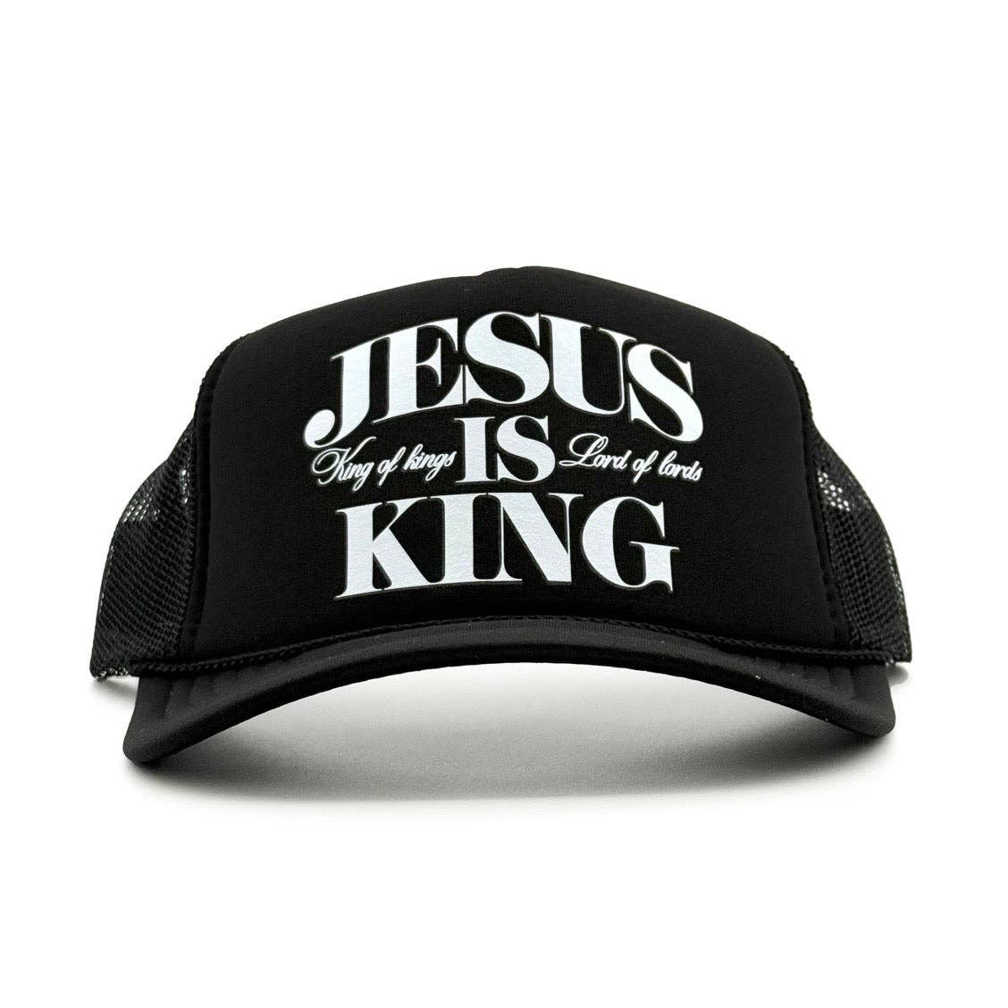 Jesus Is King Foam Trucker - Black Unisex T-shirt, Sweatshirt, Hoodie, Long Sleeve Tee - T-Shirt, Sweatshirt, Hoodie