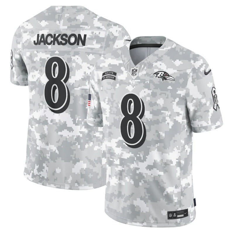 Lamar Jackson Baltimore Ravens Salute To Service 2024 Jersey football jersey product view 1