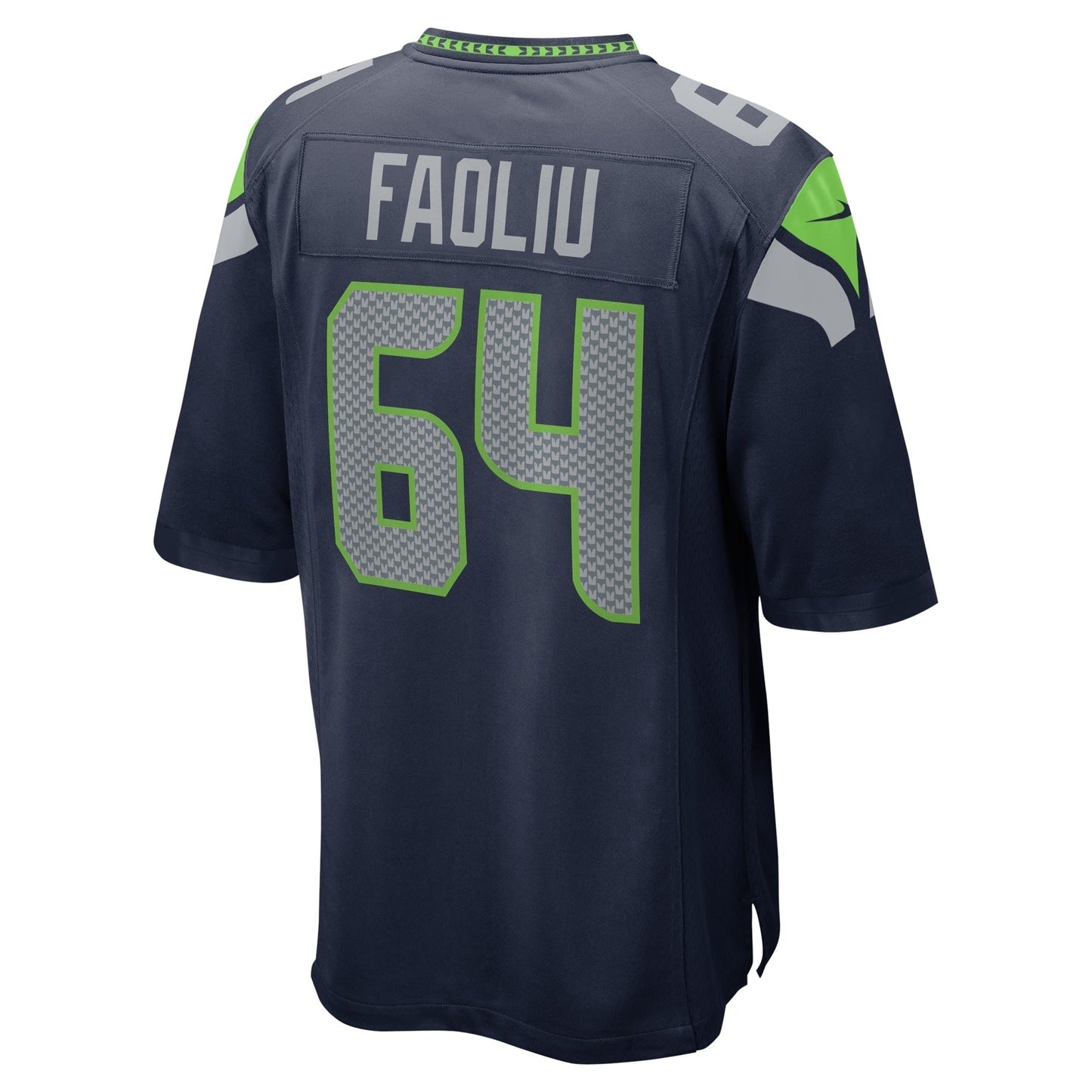 Austin Faoliu Seattle Seahawks Game Jersey - College Navy football jersey product view 3