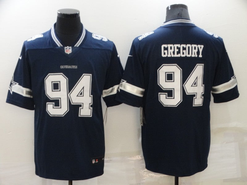 Men's Dallas Cowboys Randy Gregory #94 Navy Game Jersey1 football jersey product view 1