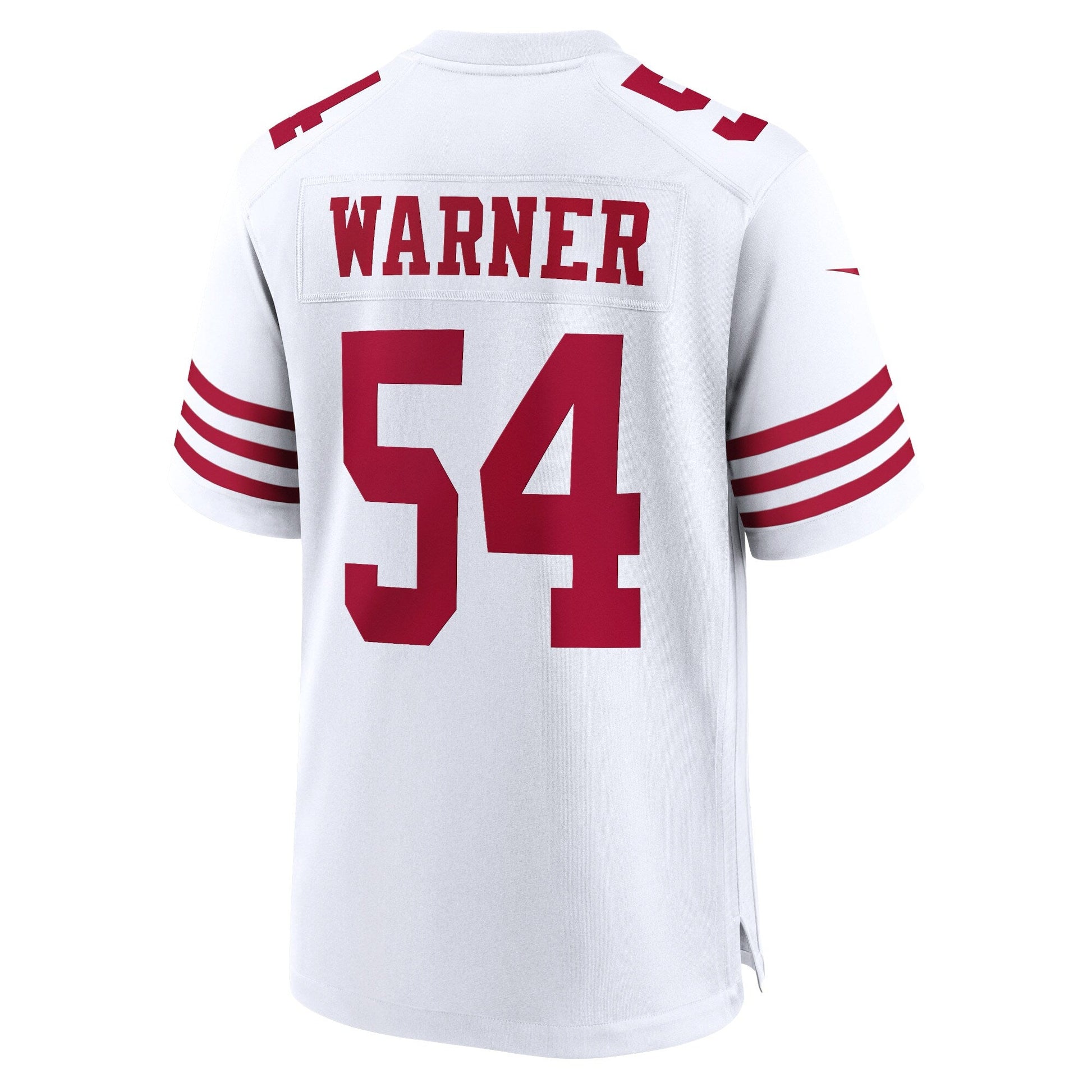 Fred Warner San Francisco 49ers Game Jersey - White football jersey product view 3