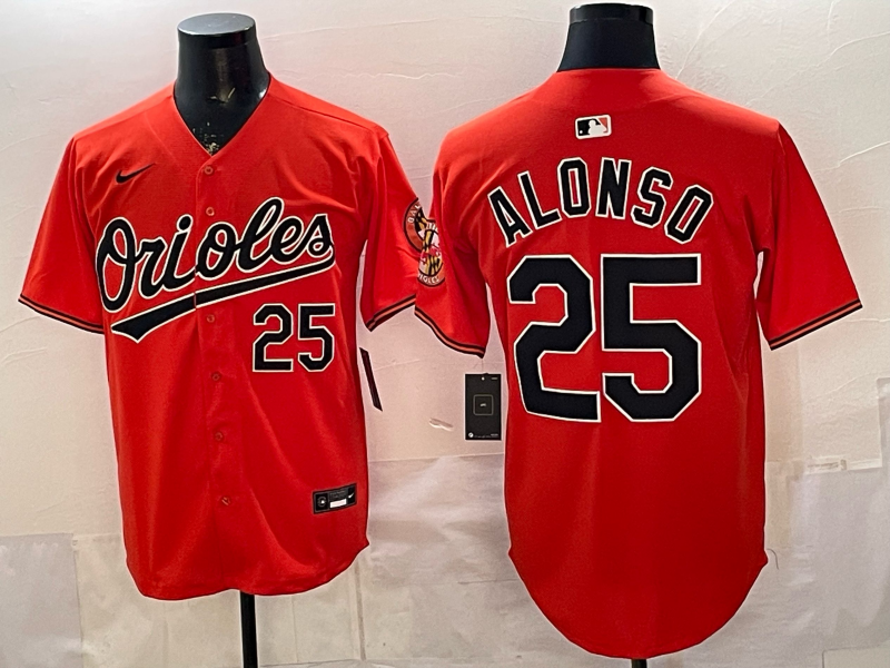 Men's Baltimore Orioles Pete Alonso #25 Orange 2nd Alternate Limited Player Jersey baseball jersey product view 1
