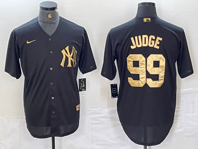 Men's New York Yankees Aaron Judge #99 Black Limited Player Jersey baseball jersey product view 1