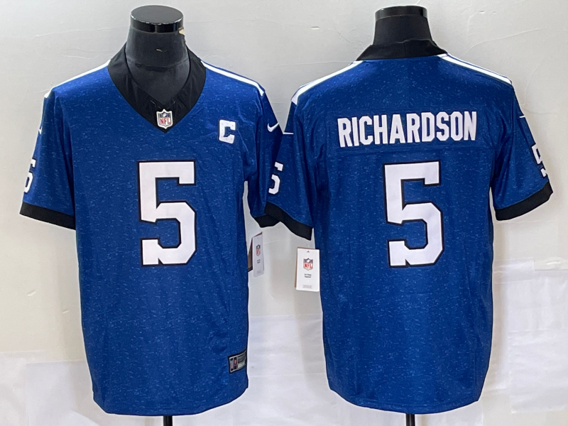Men's Indianapolis Colts Anthony Richardson #5 Royal Indiana Nights Alternate Game Jersey1 football jersey product view 1
