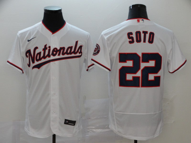 Men's Washington Nationals Juan Soto #22 White Alternate Game Jersey1 baseball jersey product view 1
