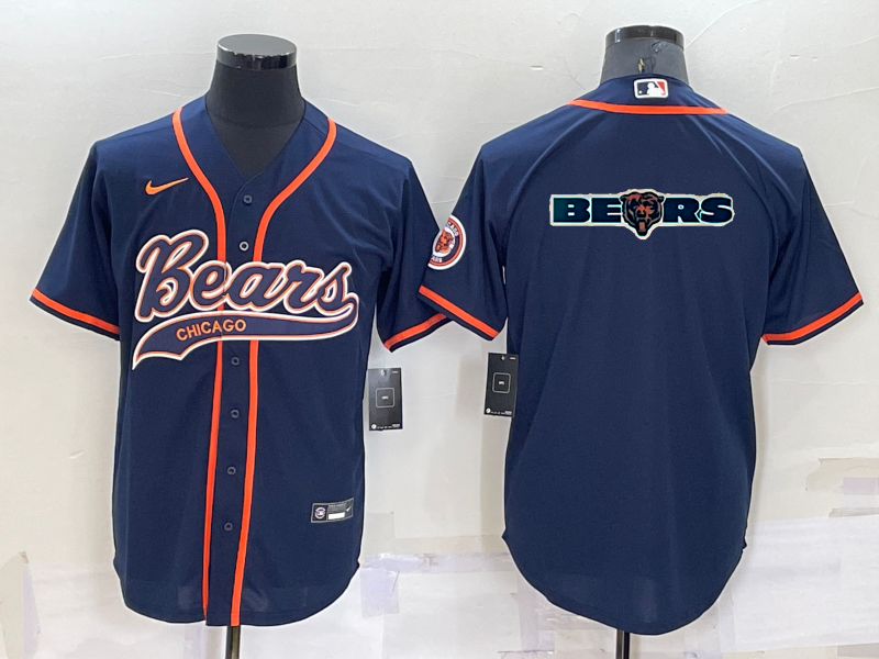 Men's Chicago Bears Navy Game Jersey1 football jersey product view 1