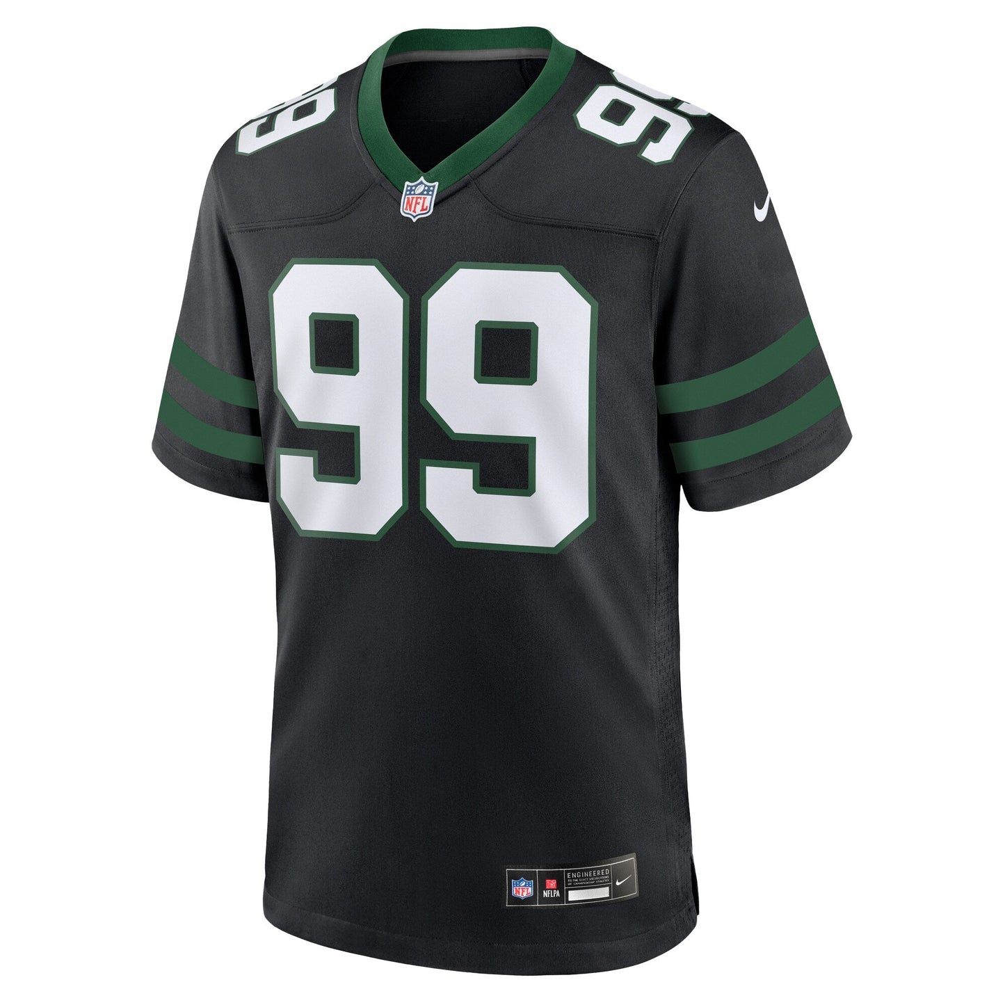 Will McDonald IV New York Jets Alternate Game Jersey - Legacy Black football jersey product view 2