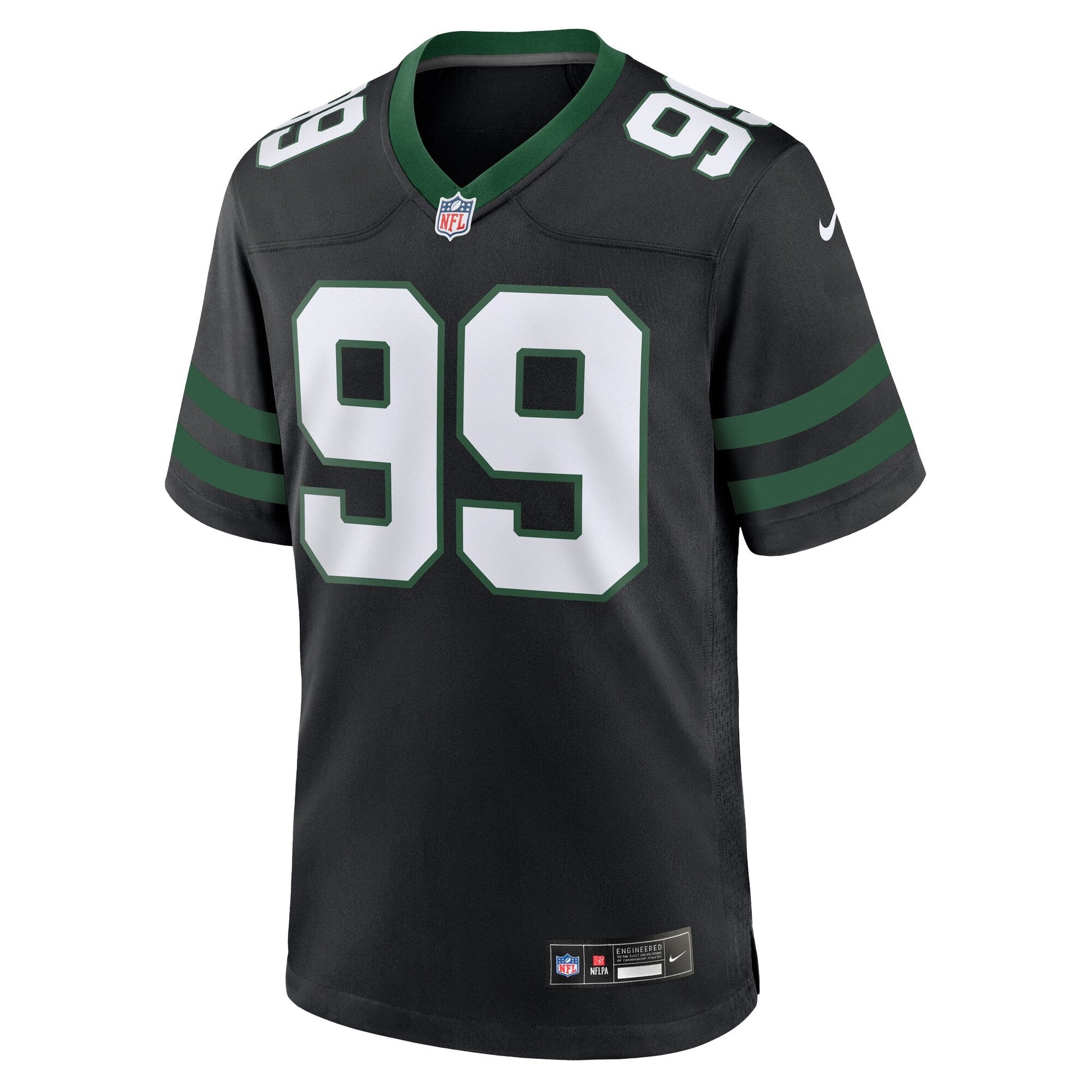 Will McDonald IV New York Jets Alternate Game Jersey - Legacy Black football jersey product view 2