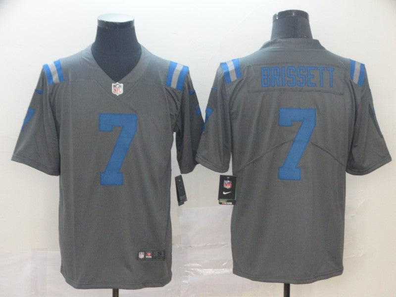 Men's Indianapolis Colts Jacoby Brissett Gray Game Jersey1 football jersey product view 1