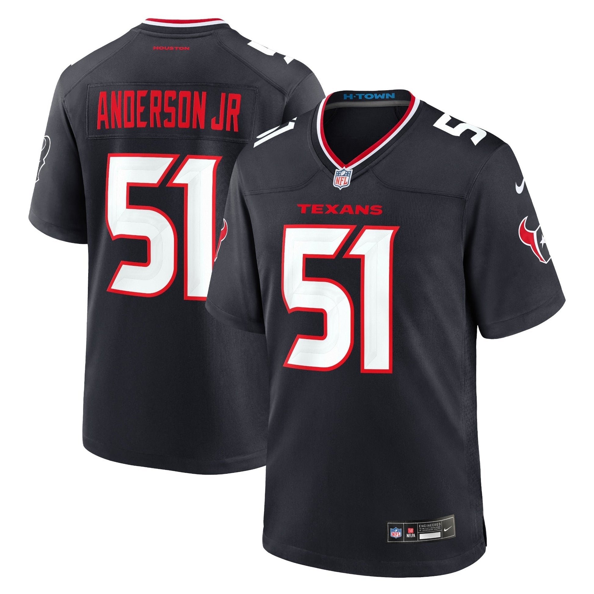 Houston Texans Will Anderson Jr. Navy Game Jersey football jersey product view 1