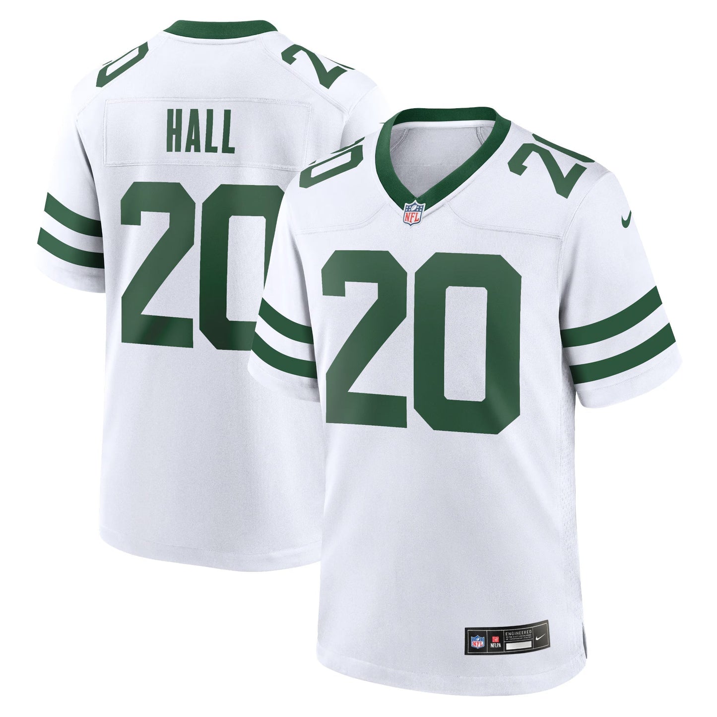 New York Jets Breece Hall Legacy White Game Jersey football jersey product view 1