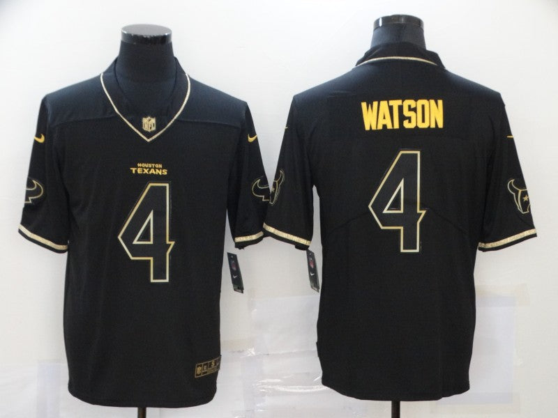 Men's Houston Texans Deshaun Watson #4 Black Game Player Jersey1 football jersey product view 1