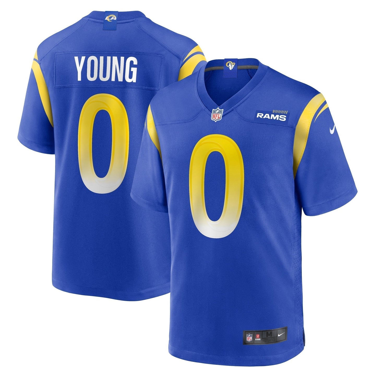 Byron Young Los Angeles Rams Home Game Jersey - Royal football jersey product view 1