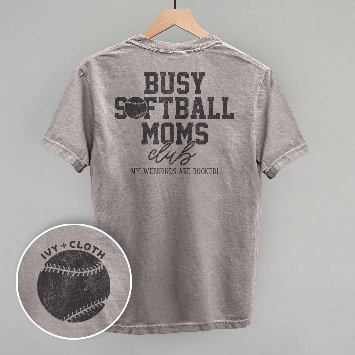 Busy Softball Moms Club (Back Print) Unisex T-shirt, Sweatshirt, Hoodie, Long Sleeve Tee - T-Shirt, Sweatshirt, Hoodie