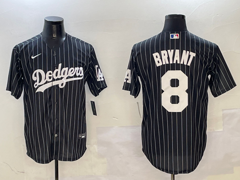 Men's Los Angeles Dodgers Kobe Bryant #8 Black Alternate Limited Player Jersey basketball jersey product view 1