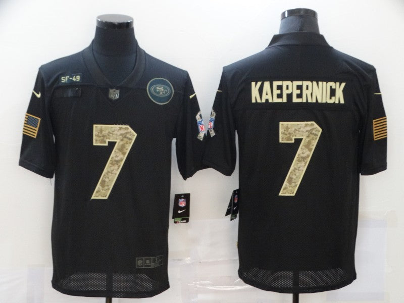 Men's San Francisco 49ers Colin Kaepernick #7 Black Game Player Jersey1 football jersey product view 1