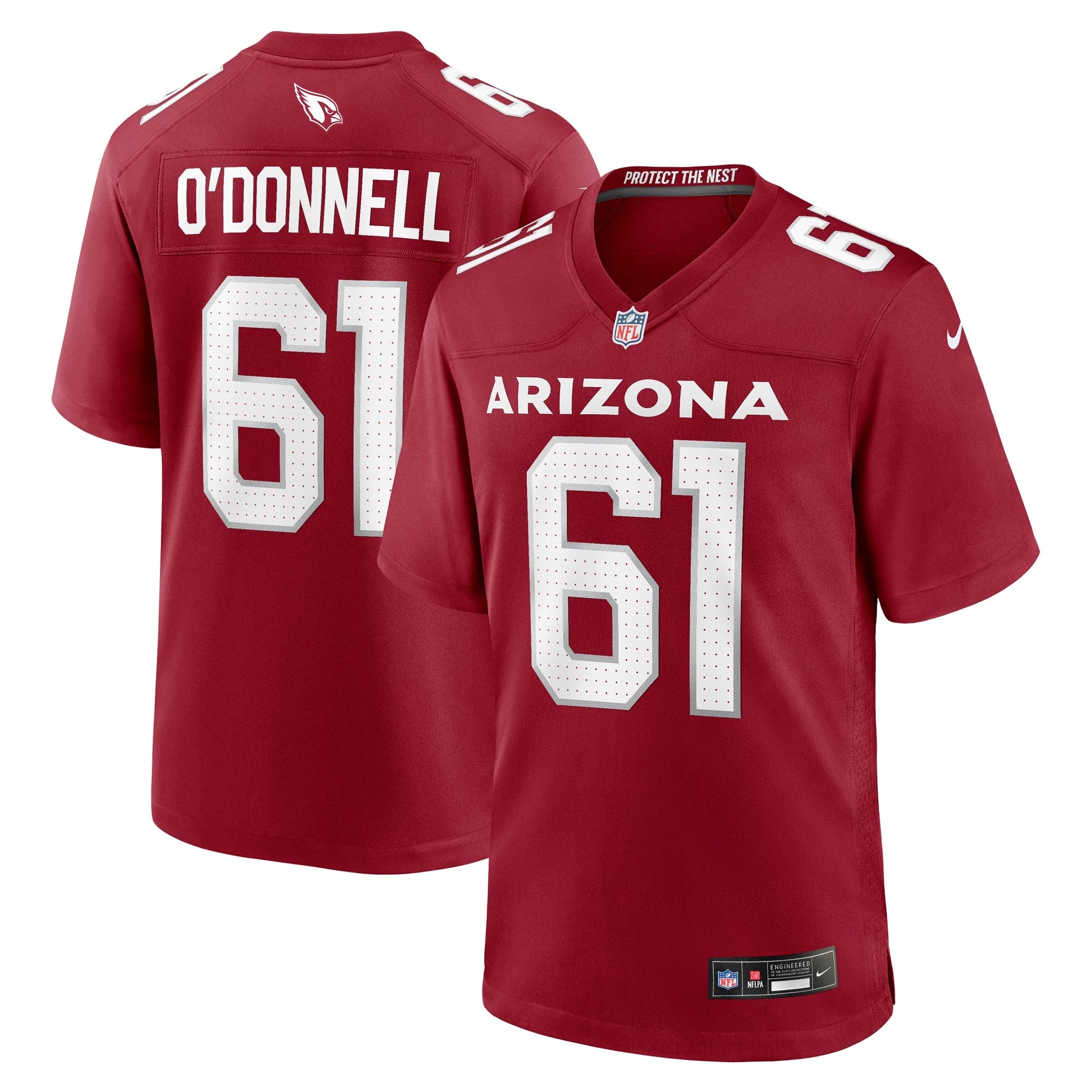 Carter O'Donnell Arizona Cardinals Team Game Jersey - Cardinal football jersey product view 1