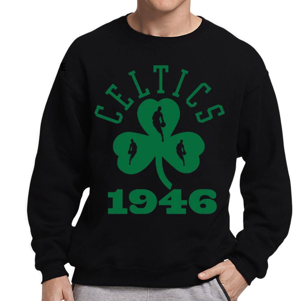 Boston Celtics 1946 Clover Players Silhouette Sweatshirt Unisex T-shirt, Sweatshirt, Hoodie, Long Sleeve Tee - T-Shirt, Sweatshirt, Hoodie