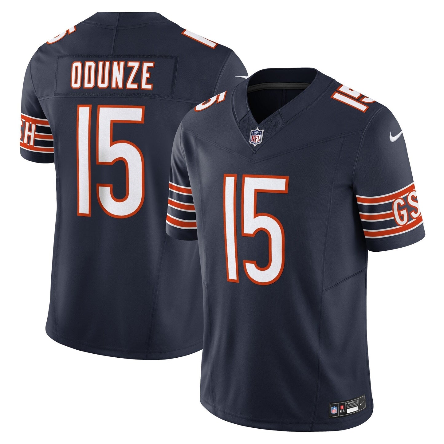 Chicago Bears Rome Odunze Navy Vapor F.U.S.E. Limited Jersey football jersey product view 1