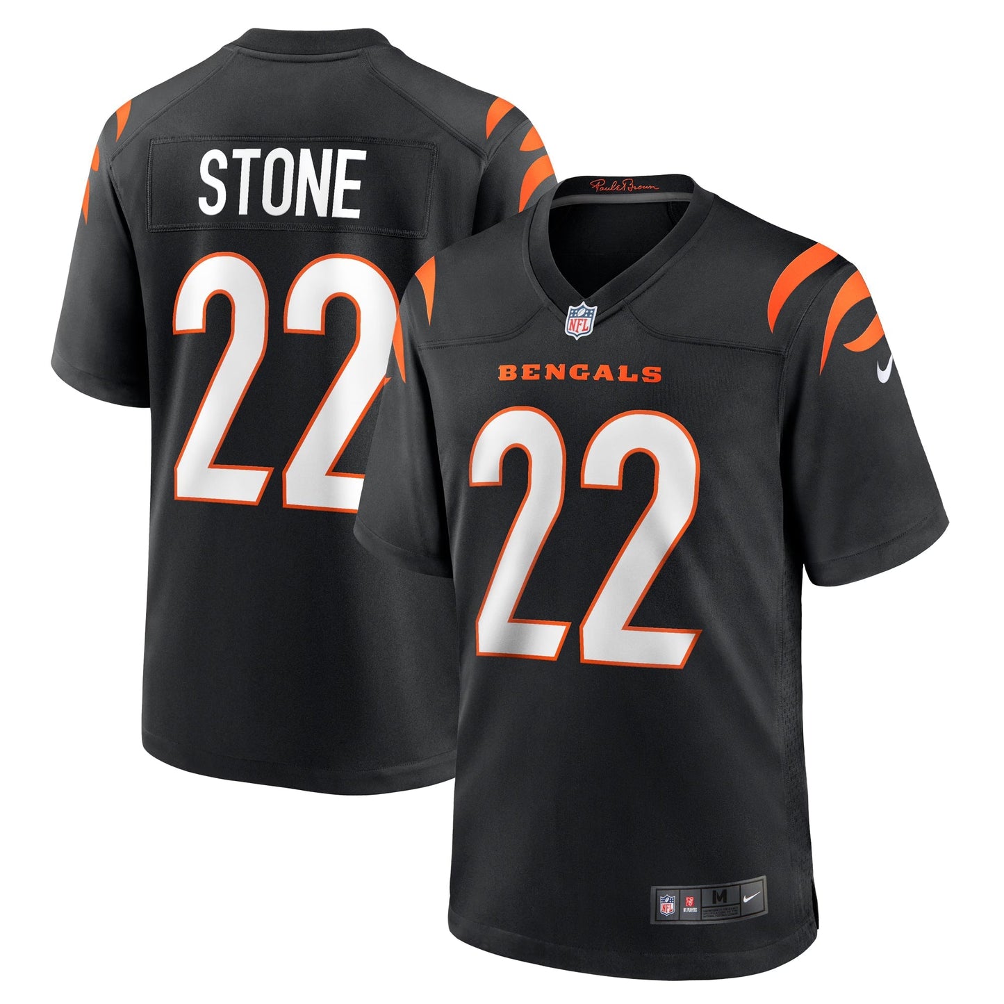Cincinnati Bengals Geno Stone Black Game Jersey football jersey product view 1