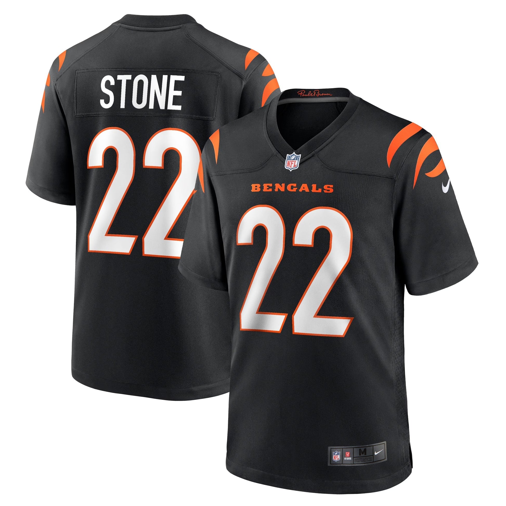 Cincinnati Bengals Geno Stone Black Game Jersey football jersey product view 1