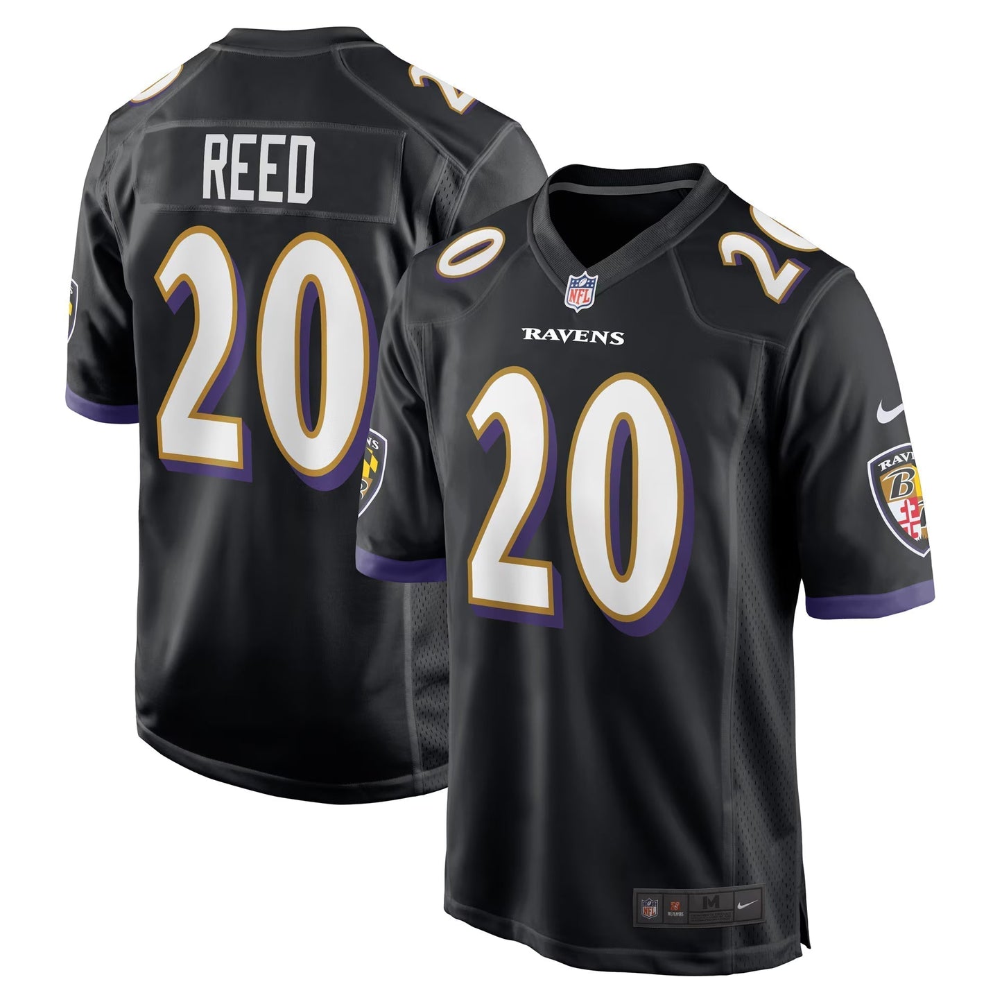 Baltimore Ravens Ed Reed Black Retired Player Alternate Game Jersey football jersey product view 1