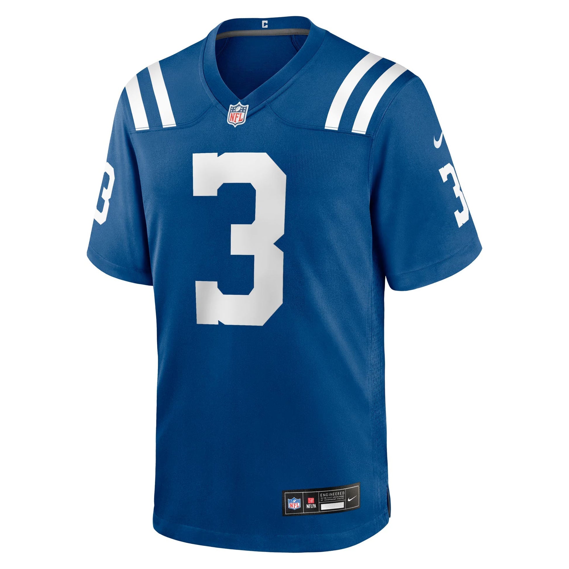 Indianapolis Colts Spencer Shrader Royal Team Game Jersey football jersey product view 1