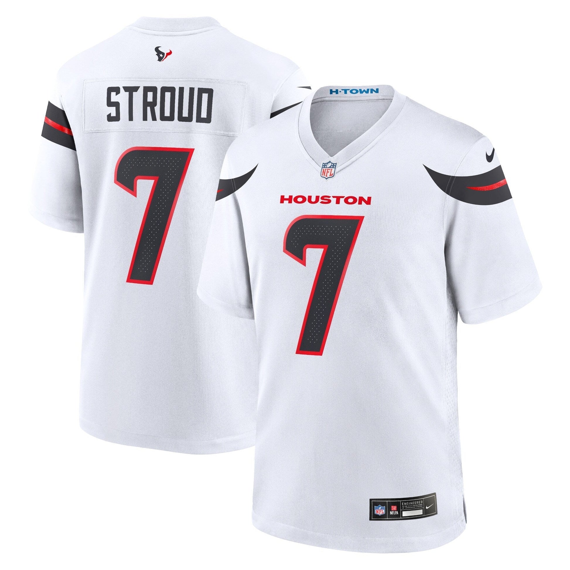 Houston Texans C.J. Stroud White Game Jersey football jersey product view 1