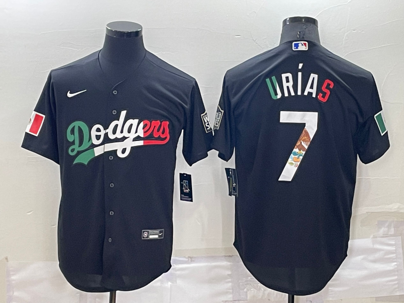 Men's Los Angeles Dodgers Julio Urias Black Stitched Baseball Jersey baseball jersey product view 1