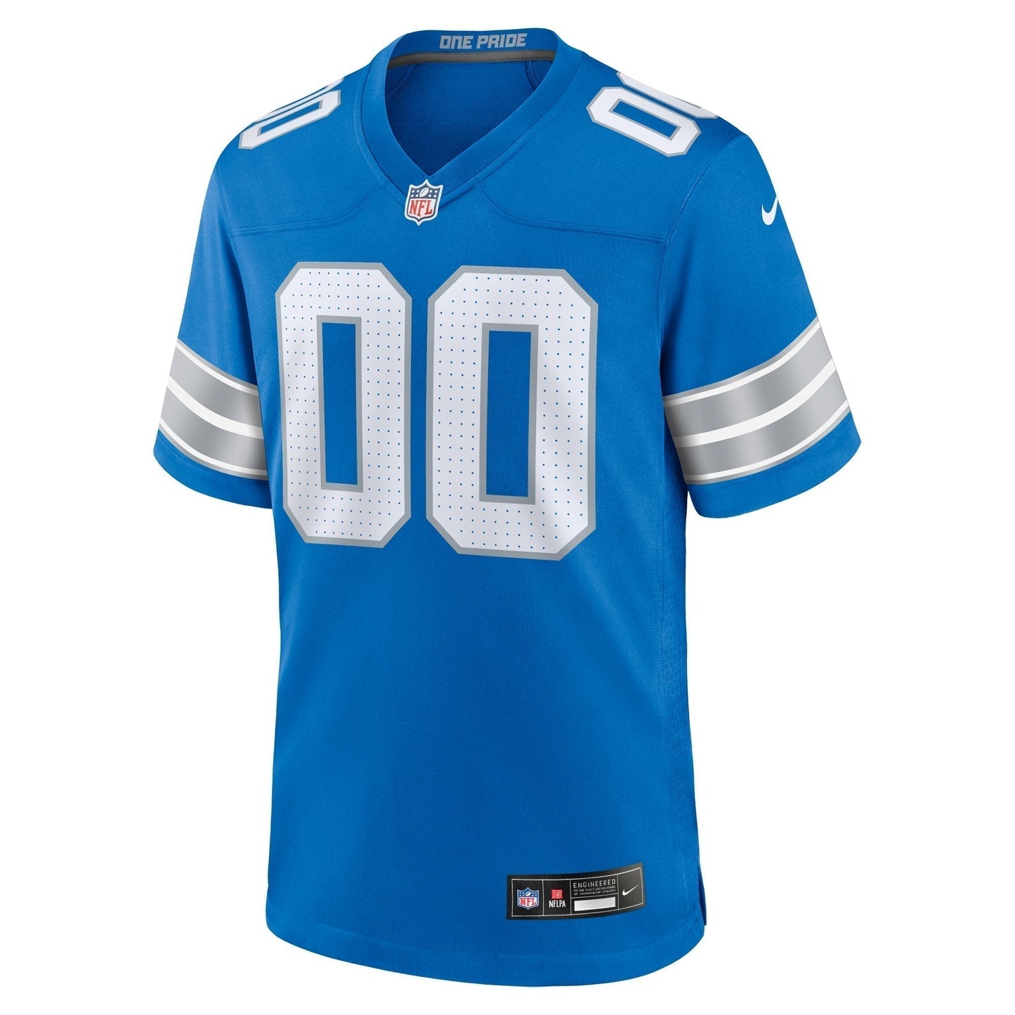 Detroit Lions Custom Game Jersey - Blue football jersey product view 2