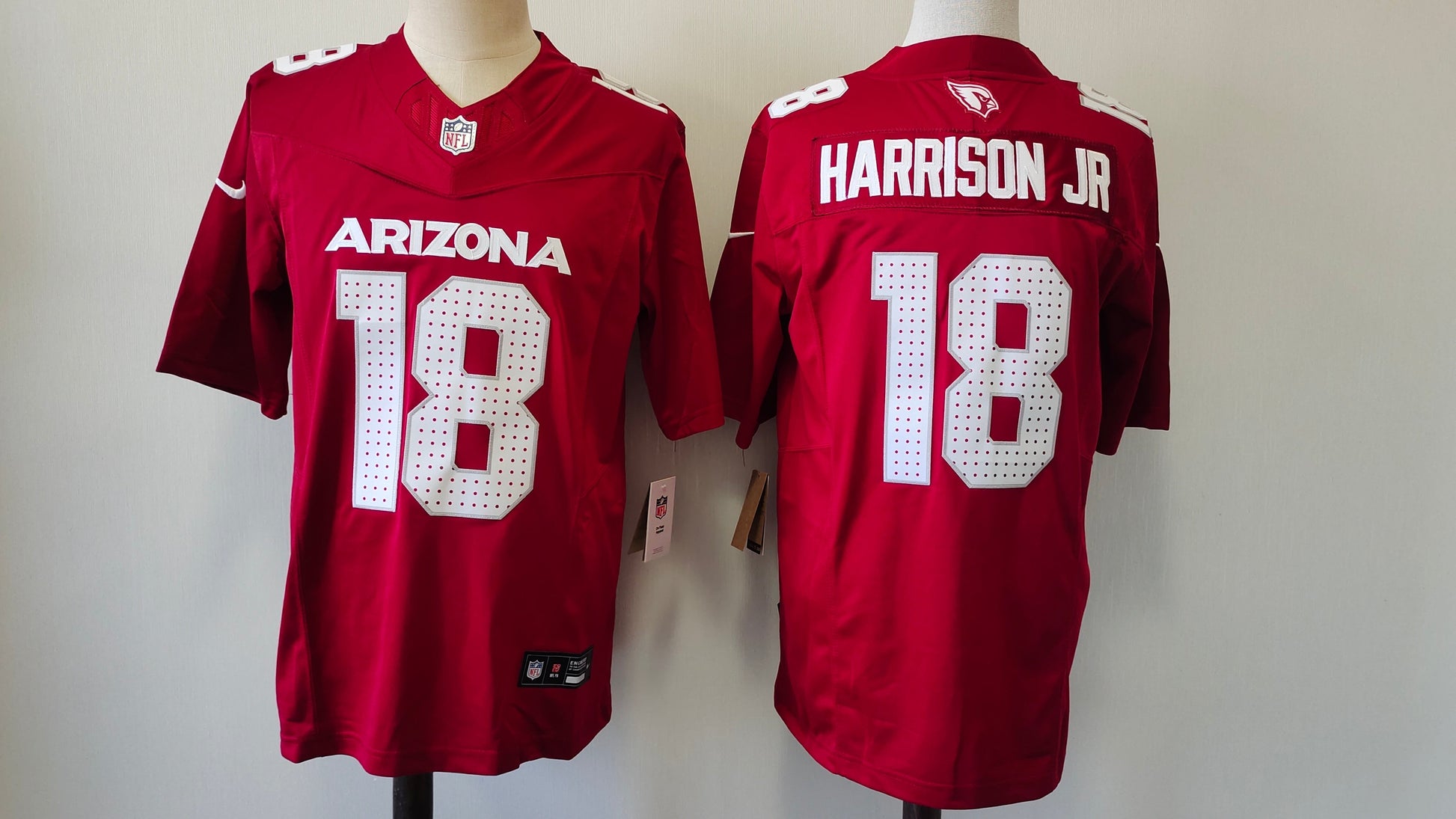 Men's Arizona Cardinals Marvin Harrison Jr. #18 Cardinal Player Game Jersey football jersey product view 1