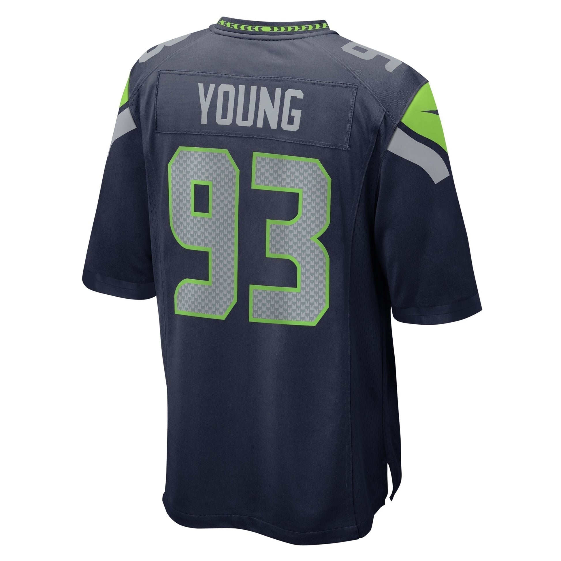 Cameron Young Seattle Seahawks Game Jersey - College Navy football jersey product view 3