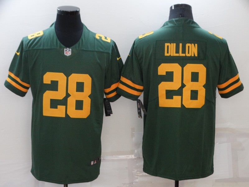 Men's Green Bay Packers AJ Dillon Green Game Player Jersey football jersey product view 1