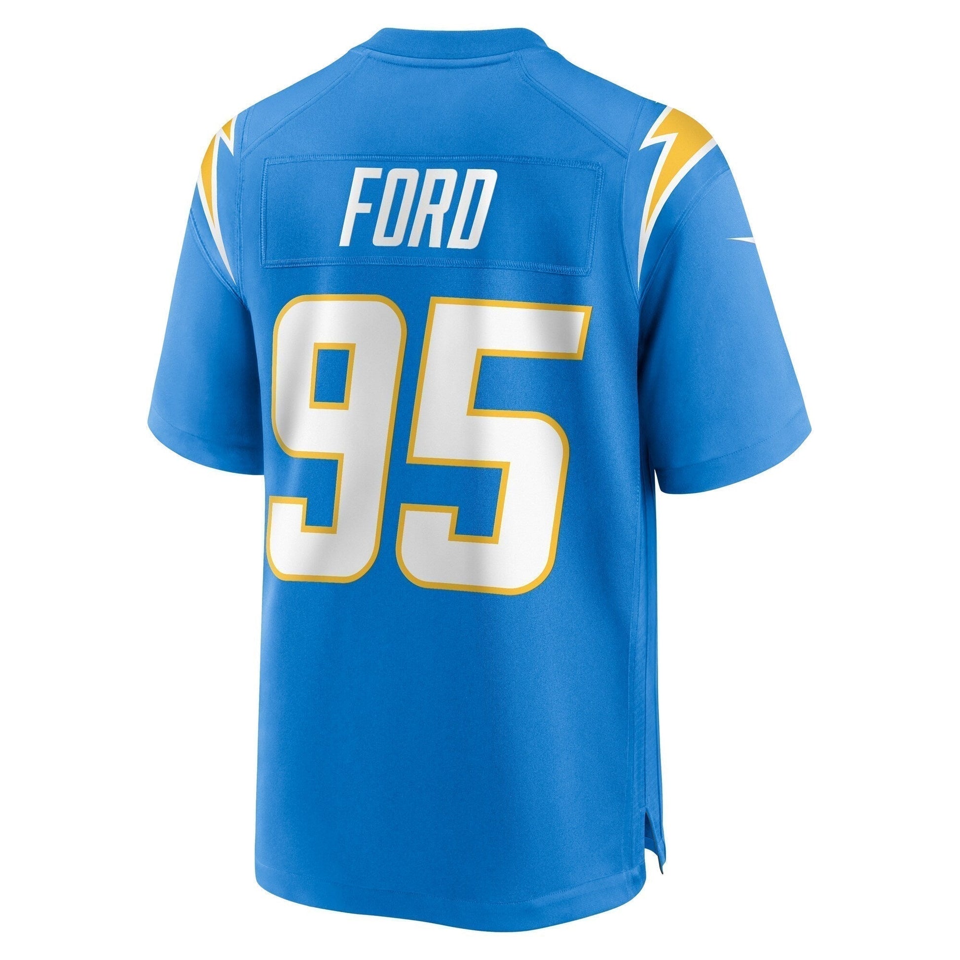 Poona Ford Los Angeles Chargers Game Jersey - Powder Blue football jersey product view 3