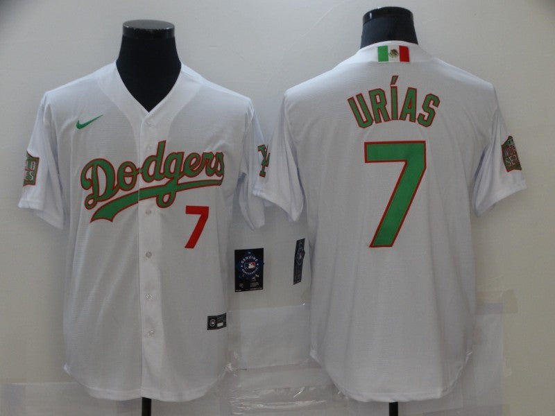 Men's Los Angeles Dodgers Julio Urias White Player Baseball Jersey baseball jersey product view 1