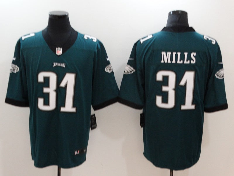 Men's Philadelphia Eagles Jalen Mills Midnight Green Game Jersey football jersey product view 1