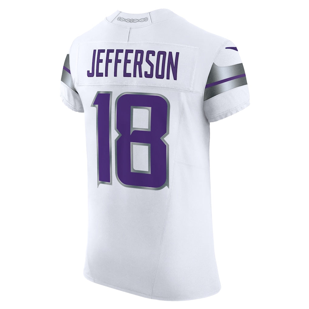M.Vikings #18 Justin Jefferson White Alternate Vapor F.U.S.E. Elite Player Jersey football jersey product view 1