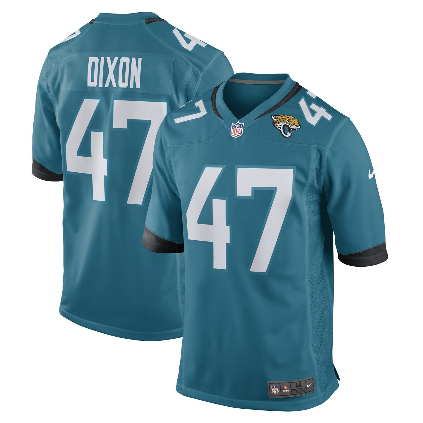 De'Shaan Dixon Jacksonville Jaguars Team Game Jersey - Teal football jersey product view 1
