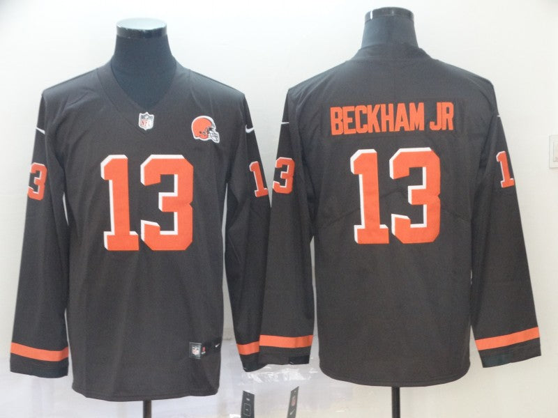 Men's Cleveland Browns Odell Beckham Jr. Brown Alternate Game Jersey1 football jersey product view 1