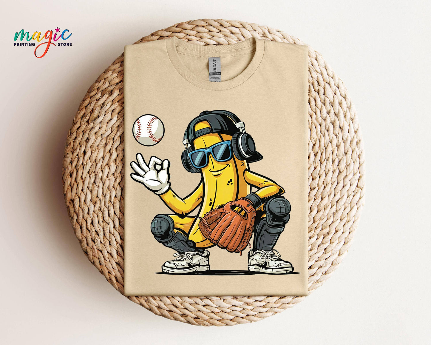 Banana Baseball Shirt, Funny Catcher Fruit Hip Hop Apparel Unisex T-shirt, Sweatshirt, Hoodie, Long Sleeve Tee - T-Shirt, Sweatshirt, Hoodie