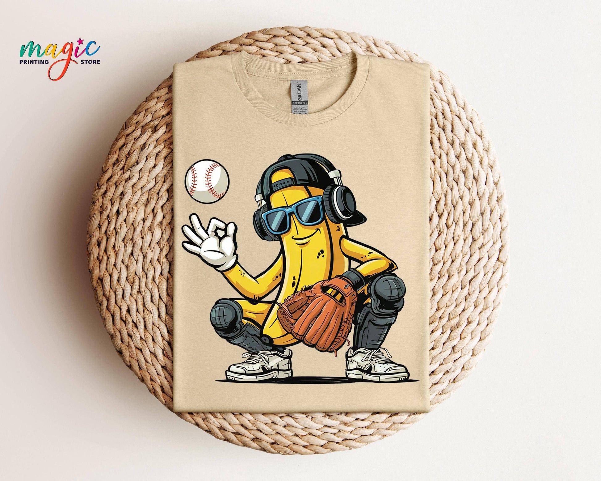 Banana Baseball Shirt, Funny Catcher Fruit Hip Hop Apparel Unisex T-shirt, Sweatshirt, Hoodie, Long Sleeve Tee - T-Shirt, Sweatshirt, Hoodie