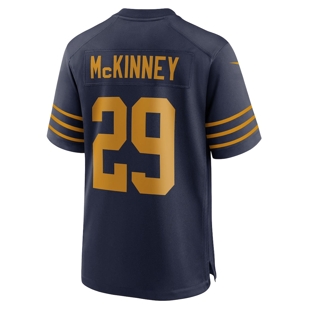 GB. Packers #29 Xavier McKinney Navy The 1923 Classic Game Jersey football jersey product view 1