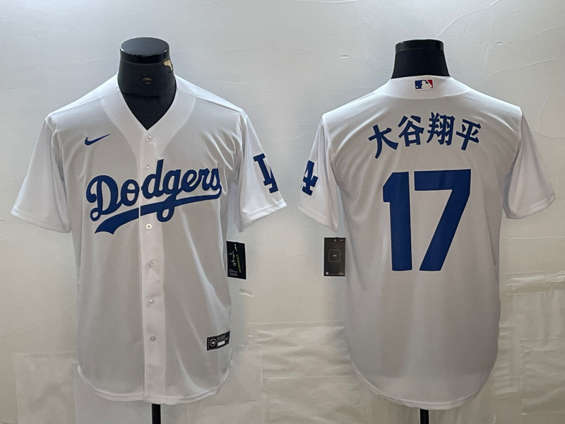 Men's Los Angeles Dodgers Shohei Ohtani #17 White Player Jersey1 baseball jersey product view 1
