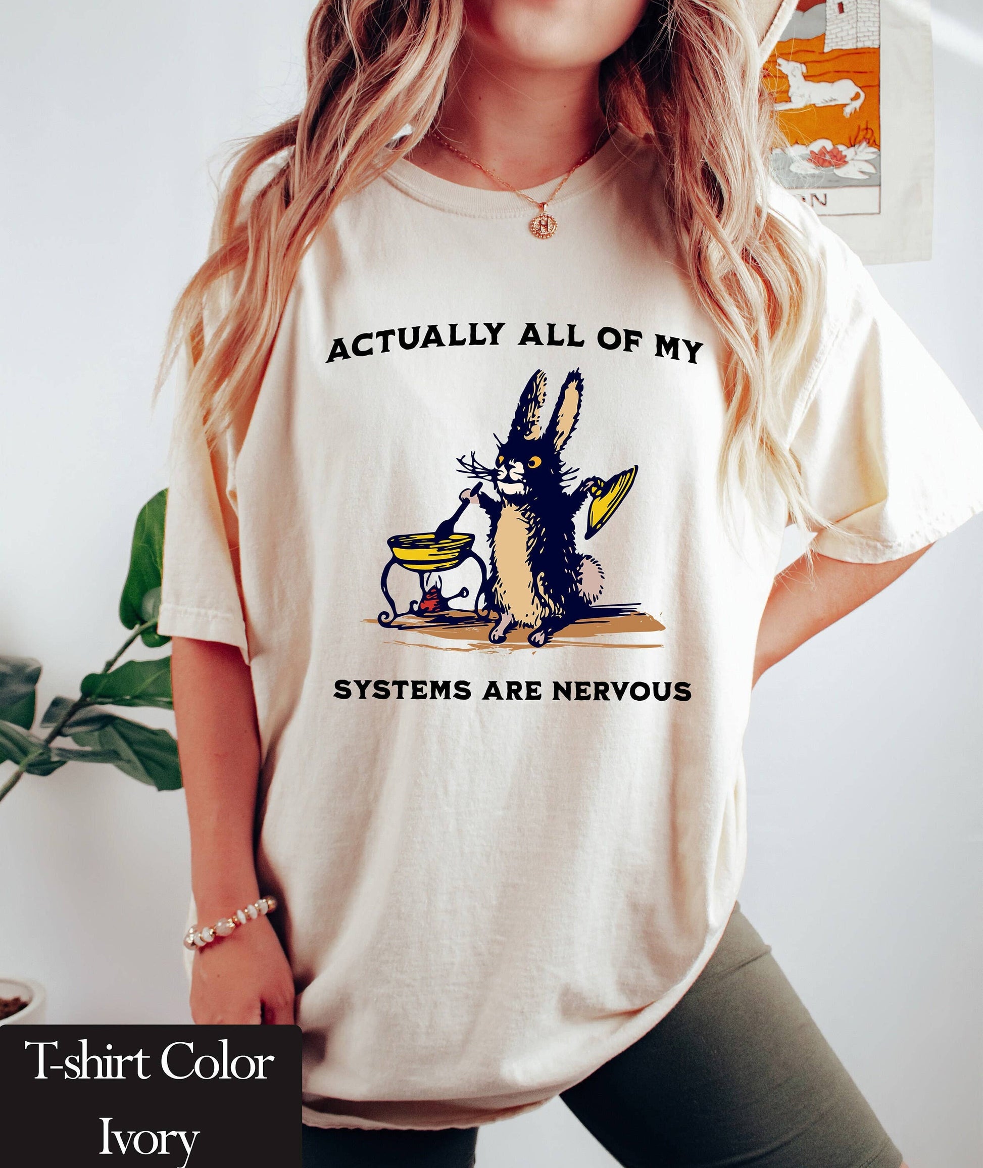 Actually All of My Systems Are Nervous T-Shirt  Funny Tee Unisex T-shirt, Sweatshirt, Hoodie, Long Sleeve Tee - T-Shirt, Sweatshirt, Hoodie