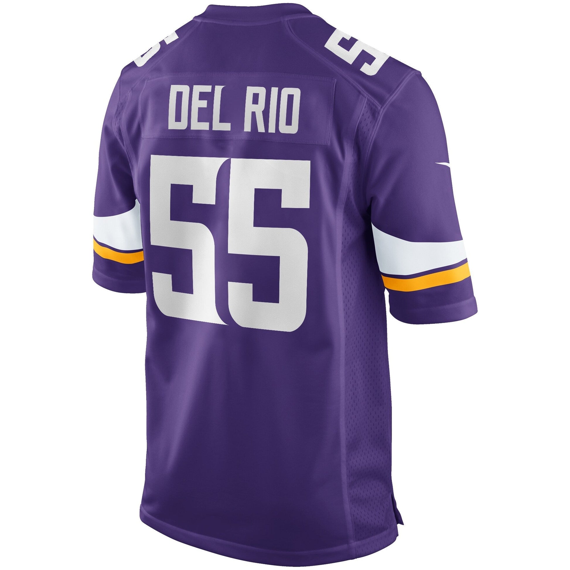 Jack Del Rio Minnesota Vikings Game Retired Jersey - Purple football jersey product view 3