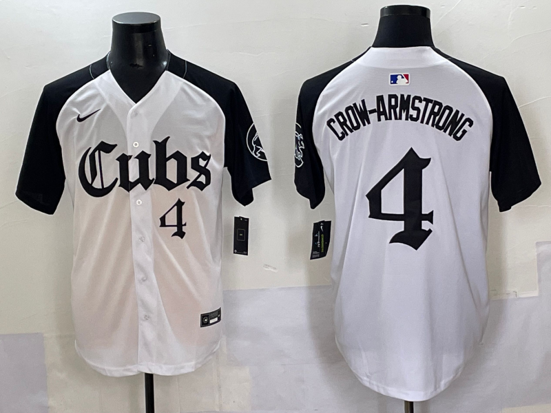 Men's Chicago Cubs Pete Crow-Armstrong White Game Jersey baseball jersey product view 1
