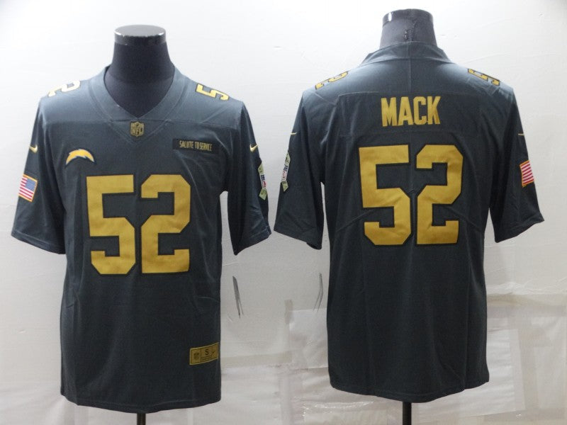 Men's Los Angeles Chargers Khalil Mack #52 Black Player Jersey1 football jersey product view 1